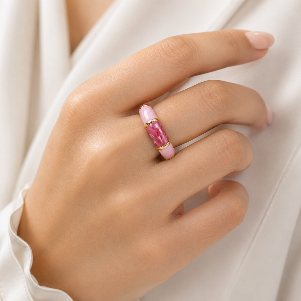 Enamel Ring for Women | Multicolor Tone Designer Ring