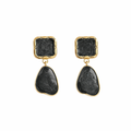 Noir Stone Drop Earrings