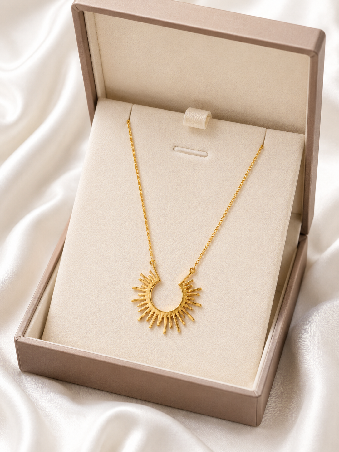 The Golden Eclipse Ray Necklace