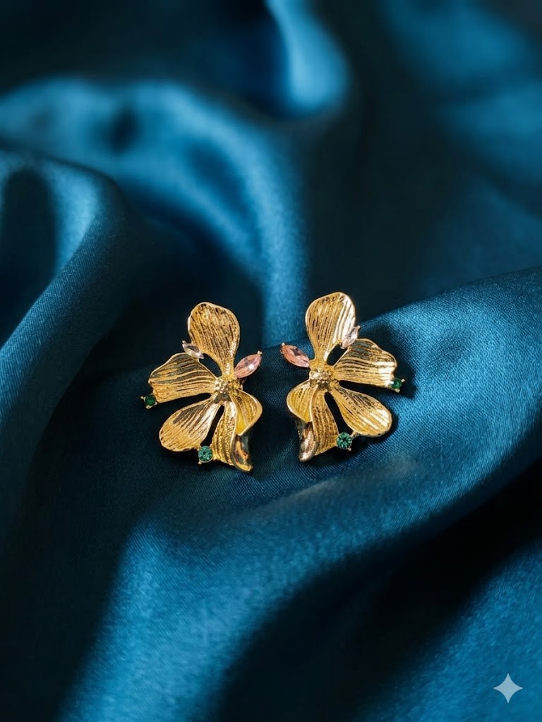 Golden Bloom Luxe Earrings