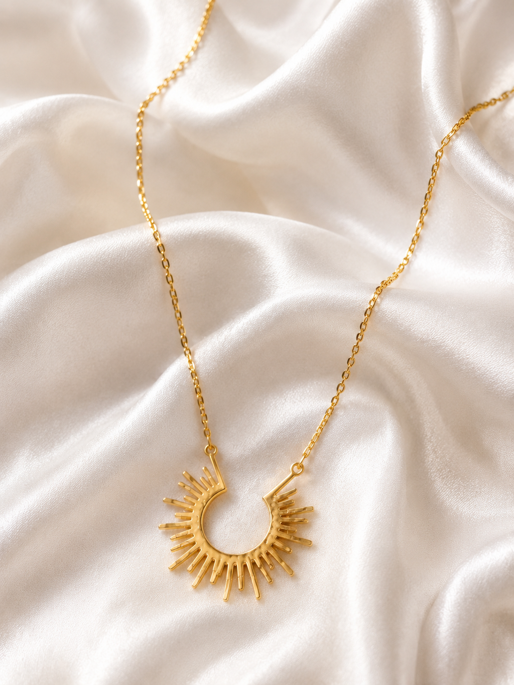 The Golden Eclipse Ray Necklace
