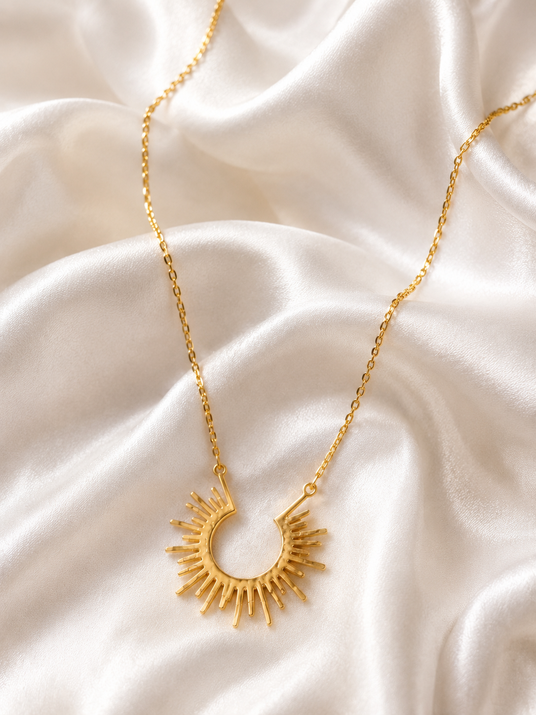 The Golden Eclipse Ray Necklace