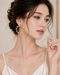 Korean Starfish Hoop Earrings for Women | Gold-Plated Ocean-Inspired Statement Hoop Earrings | Beach Style Fashion Jewelry | Trendy Korean Earrings