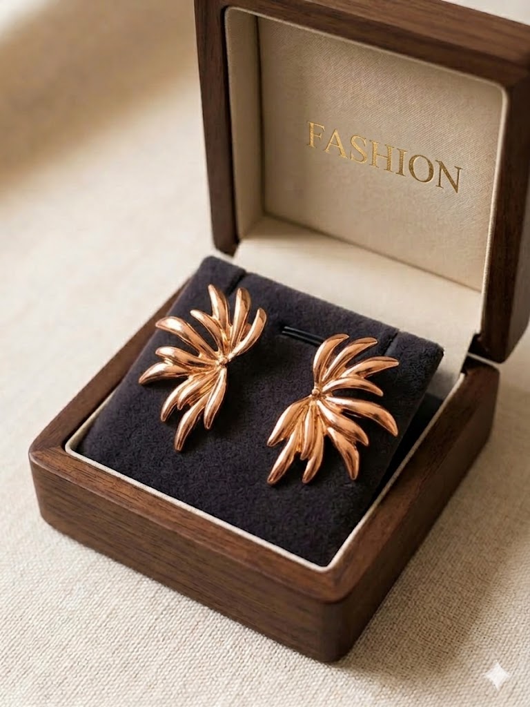 Rosé Palm Glow Earrings
