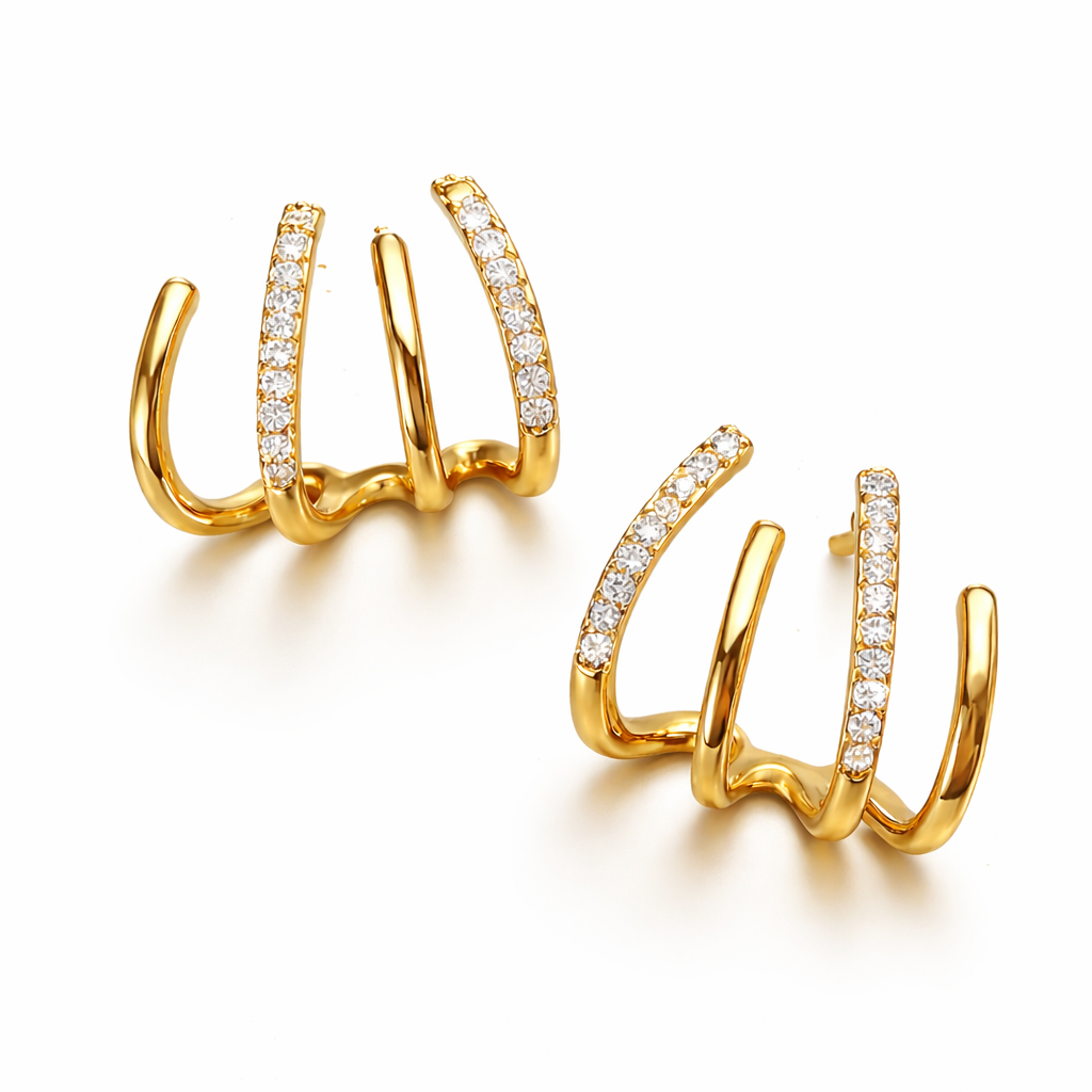 Golden Rhythm Shine Earrings