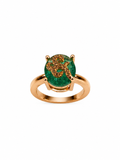 Green Crystal Ring for Women | Adjustable Oval White Stone Ring with Sparkling Zircon Design | Elegant Fashion Finger Ring (Copy)