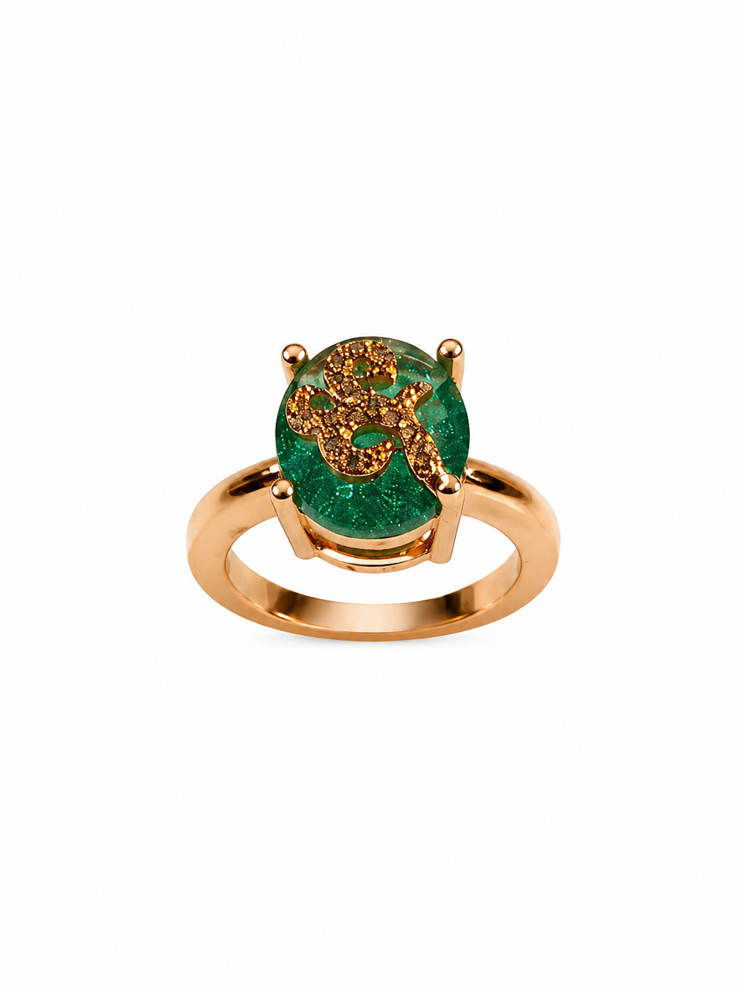 Green Crystal Ring for Women | Adjustable Oval White Stone Ring with Sparkling Zircon Design | Elegant Fashion Finger Ring (Copy)