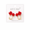 Ruby Glow Duo Hoops Earrings