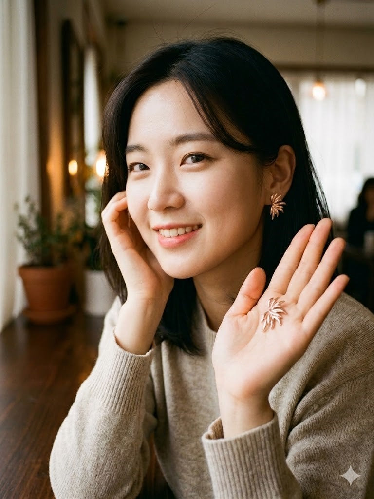 Rosé Palm Glow Earrings