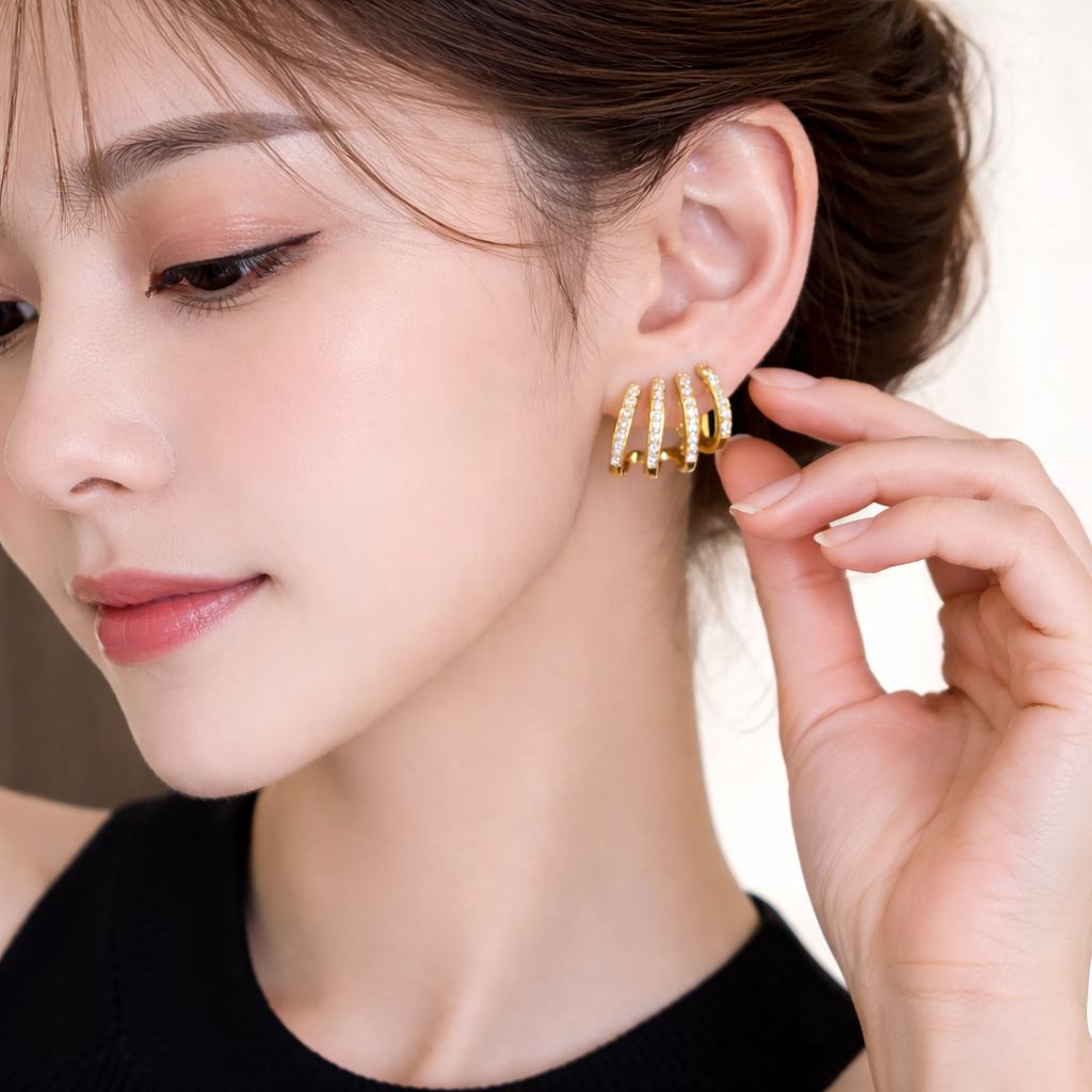 Golden Rhythm Shine Earrings