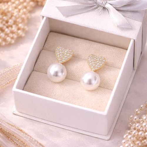 Crystal Love Pearl Earrings