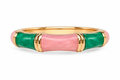 Enamel Ring for Women | Multicolor Green Pink Gold Tone Designer Ring | Stylish Fashion Finger Ring for Women & Girls | Elegant Party Wear Jewellery