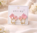 Rose Crystal Charm Earrings
