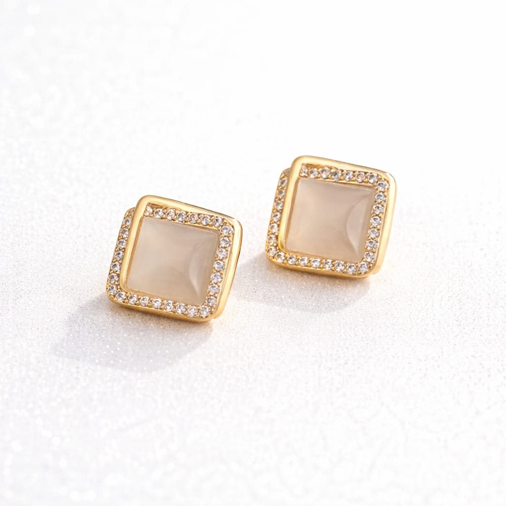 Crystal Square Luxe Earrings