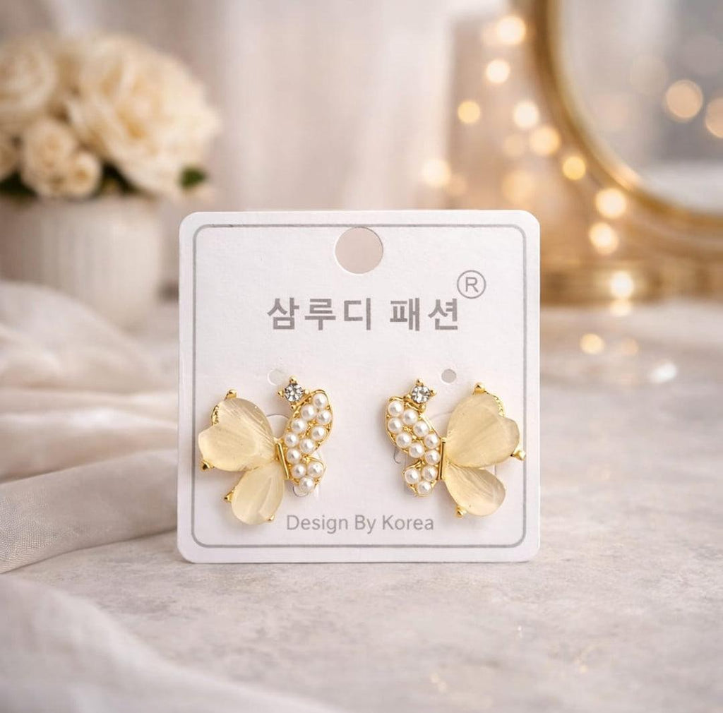 Pearl Butterfly Grace Earrings