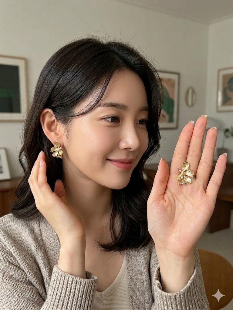 Golden Bloom Luxe Earrings