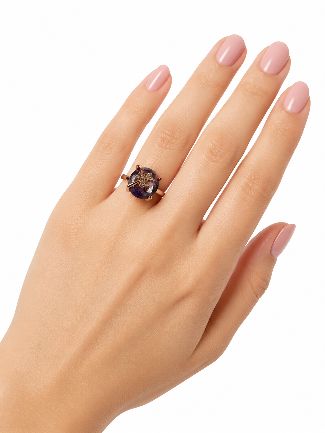 Blue Crystal Ring for Women | Adjustable Oval White Stone Ring with Sparkling Zircon Design | Elegant Fashion Finger Ring