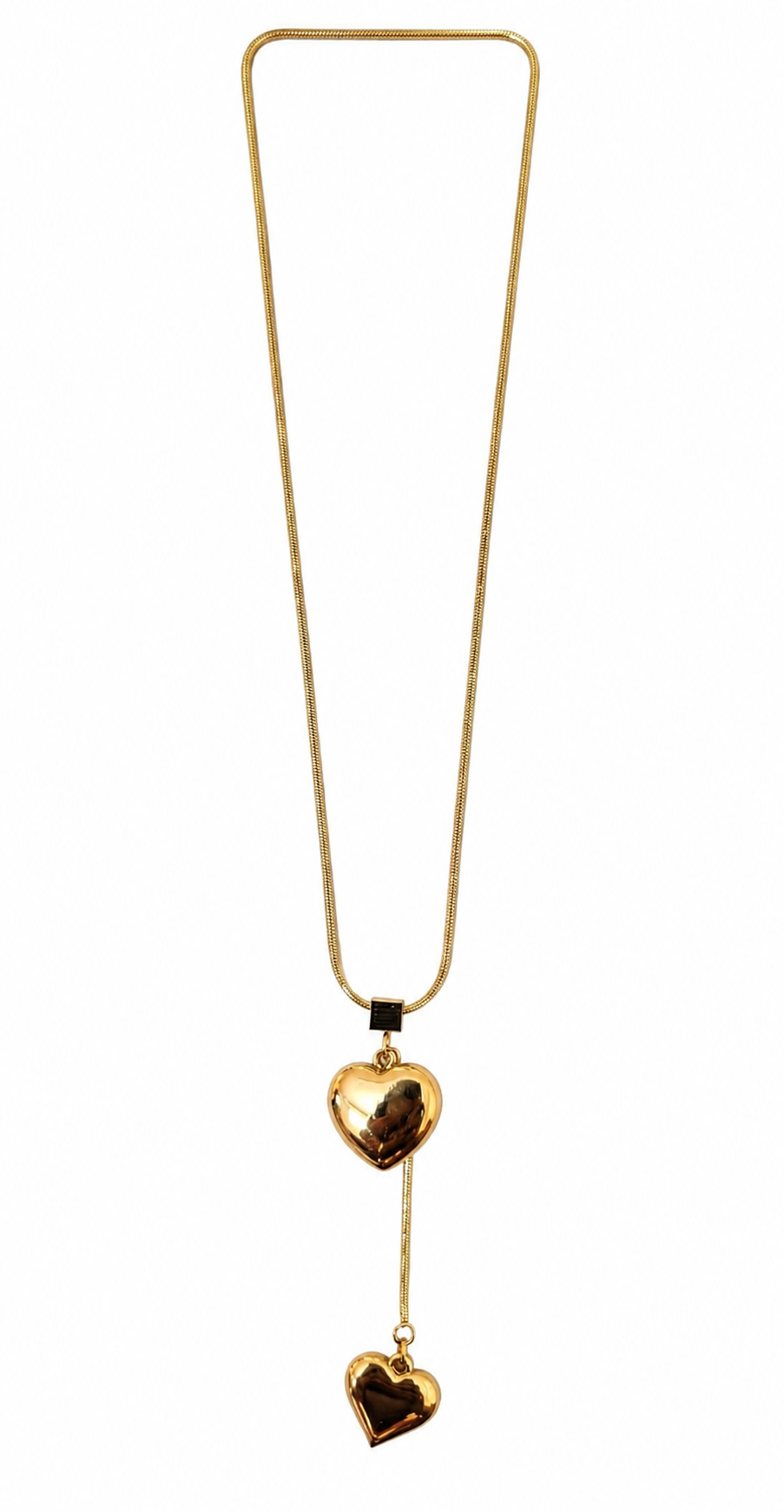 The Liquid Gold Dual Heart Lariat