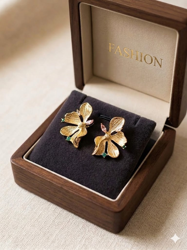 Golden Bloom Luxe Earrings