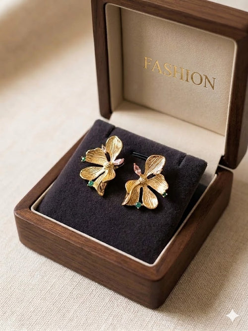 Golden Bloom Luxe Earrings