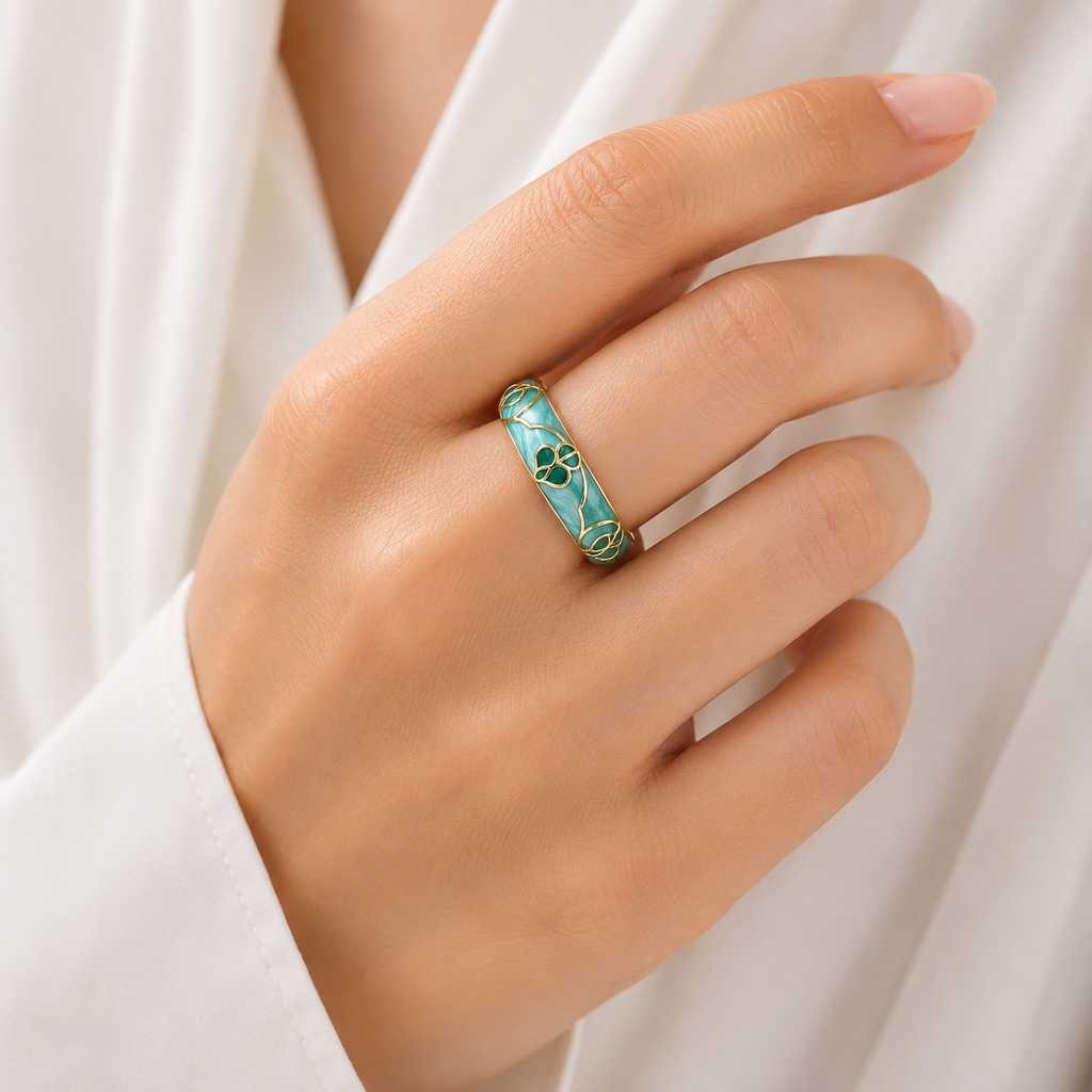 Enamel Ring for Women | Multicolor Tone Designer Ring