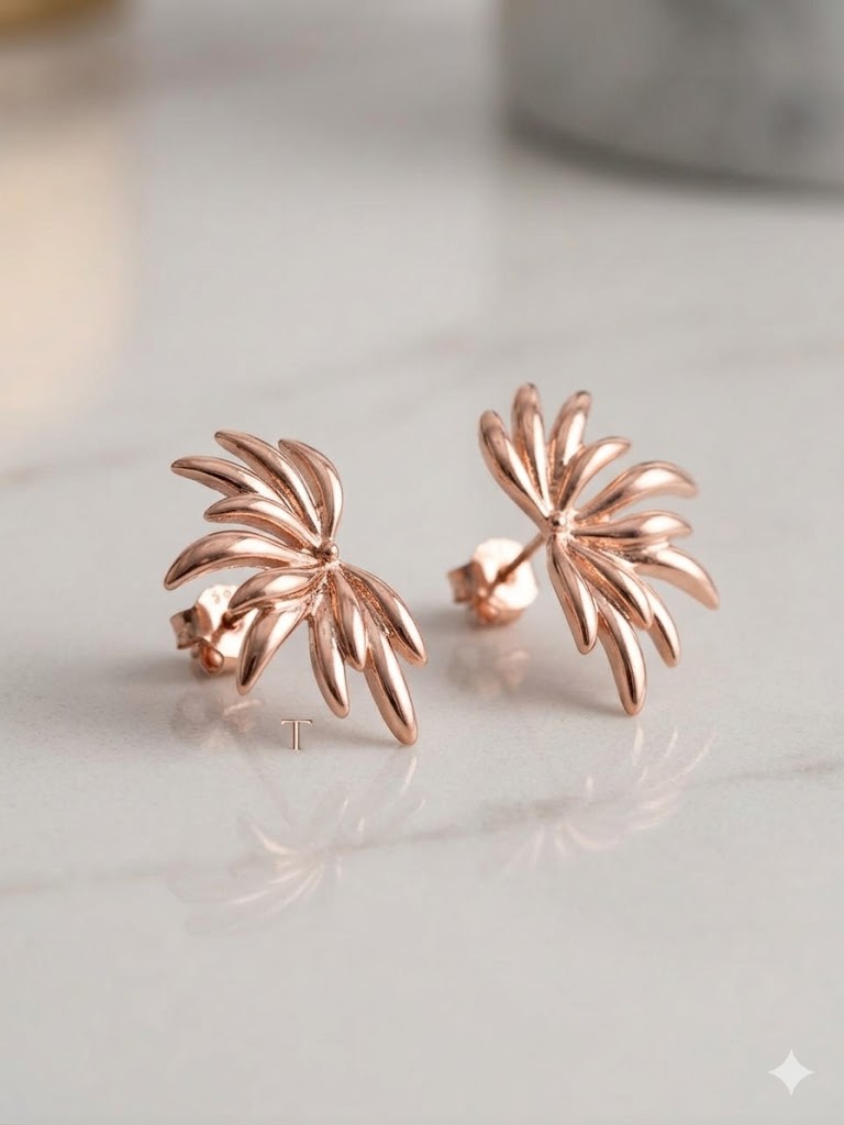 Rosé Palm Glow Earrings