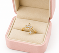 FASSSIONS Gold Plated Adjustable Floral CZ Ring for Women | Crystal Open Finger Ring | Korean Style Fashion Jewelry | Adjustable Size