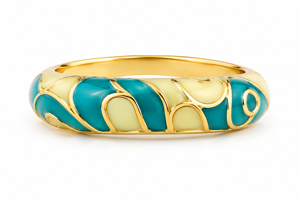 Enamel Ring for Women | Multicolor Tone Designer Ring