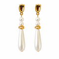 Golden Pearl Cascade Earrings