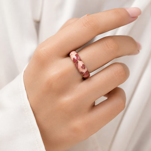 Enamel Ring for Women | Multicolor Tone Designer Ring