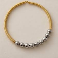 Fasssions Women's Gold Plated Half Pearl Collar Necklace | Elegant Asymmetrical Choker Necklace | Contemporary Fashion Jewelry for Women & Girls