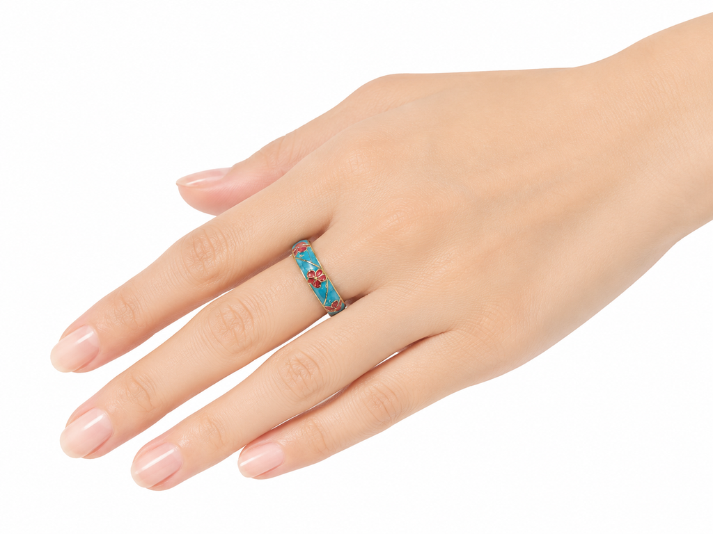Enamel Ring for Women | Multicolor Tone Designer Ring | Stylish Fashion Finger Ring for Women & Girls | Elegant Party Wear Jewellery (Copy)