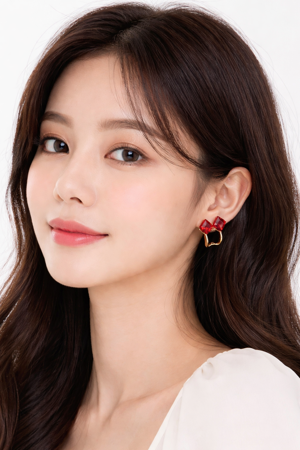 Ruby Glow Duo Hoops Earrings
