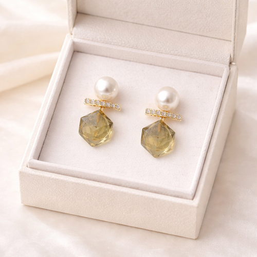 Amber Glow Elegance Earrings