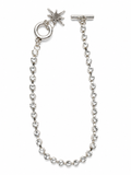 Silver Rhinestone Chain Anklet with Star Charm & Toggle Clasp – Fashion Crystal Ankle Bracelet for Women