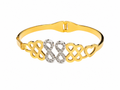 Fasssions Gold-Tone Infinity Heart Bracelet for Women | Elegant Silver & Gold Finish Fashion Bracelet